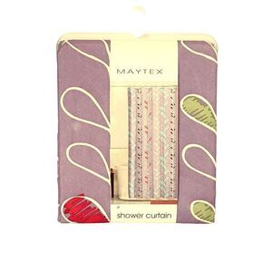 jill Matex Pop Art Purple Fabric Shower Curtain 70 x 72 Cheerful Print NEW